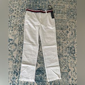 Brand New Tommy Hilfiger White Pants, Belt Included